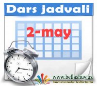 2-may dars jadvali